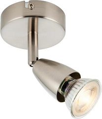 Metallic ceiling light fixture on a white background