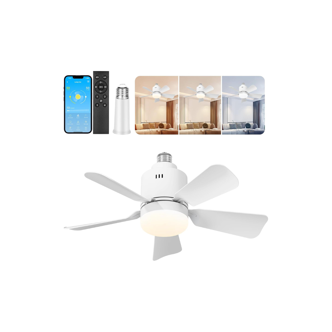 Modern ceiling fan with LED light

