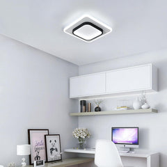 Modern ceiling light in black and white design

