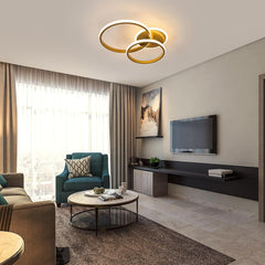 Modern interior with ceiling lights