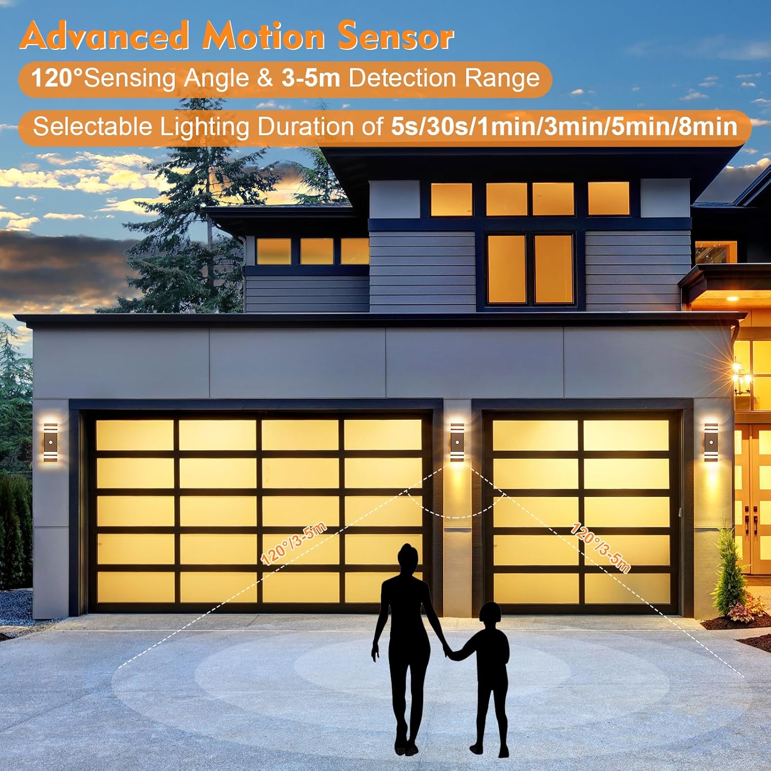 Motion sensor wall light front door

