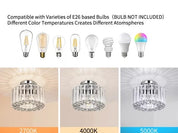 Crystal Chandelier Ceiling Light – Modern Glass Pendant in Silver Finish
