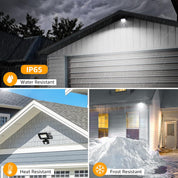 Outdoor LED security light black

