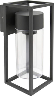 Outdoor garden wall light smoked grey

