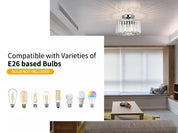 Crystal Chandelier Ceiling Light – Modern Glass Pendant in Silver Finish