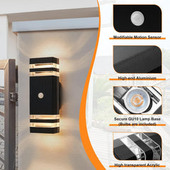 PIR outdoor wall lamp mains powered


