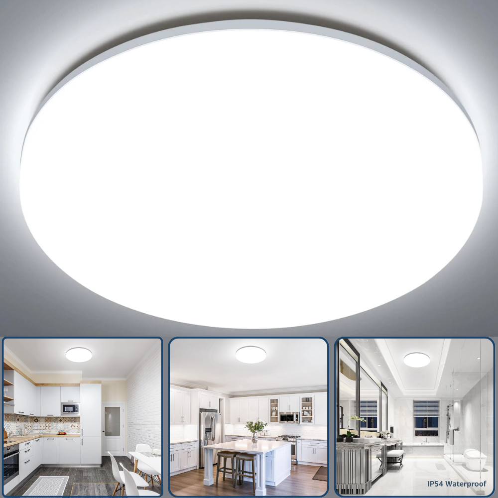36W LED Ceiling Light – 4200LM 4000K Natural White Flush Mount Ceiling Lamp, IP44 Waterproof 240W Equivalent Light for Living Room, Bedroom, Kitchen & Bathroom