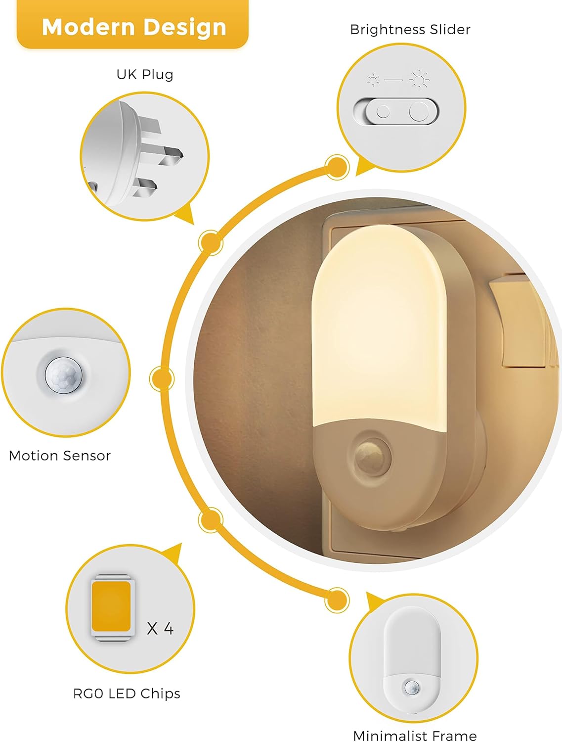 Plug-in night lights for bedroom


