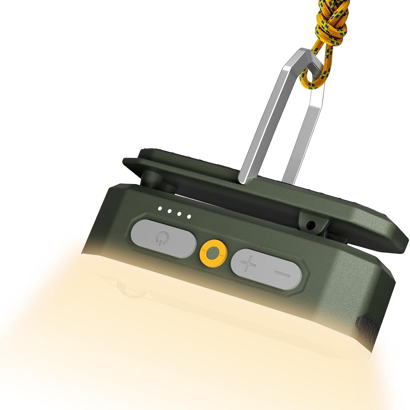 Portable lantern with a rope hook on a white background