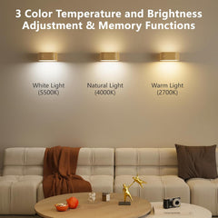 Portable wall light with 360° rotation

