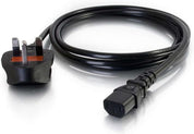 Power cable with plug on a white background