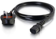 Power cable with plug on a white background
