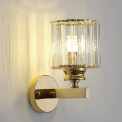 Rose gold crystal wall sconce

