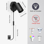 Rotatable indoor plug-in wall lamp

