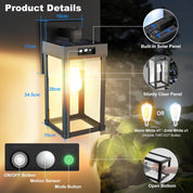 Solar Wall Lantern Light Outdoor, Motion Sensor Security Lamp with Bulb, 3 Modes, Dusk Till Dawn IP65 Waterproof for Garden, Porch, Yard