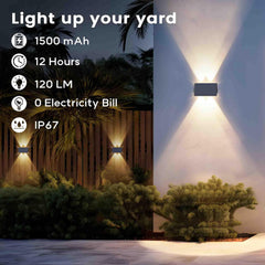 Solar panel on top of the wall light


