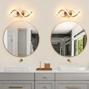 Spiral gold wall light

