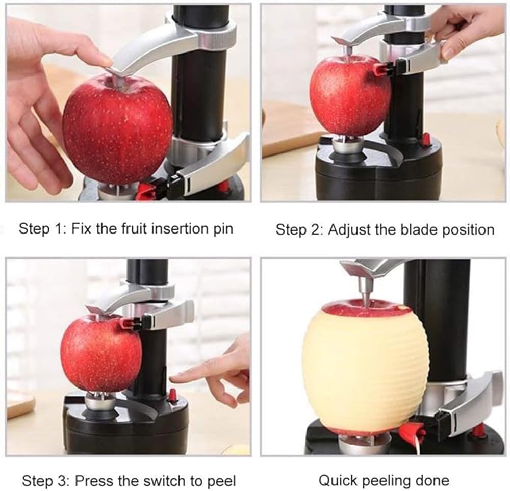 Electric Automatic Potato Peeler Rotating Apple & Vegetable Cutter ...