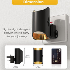 Stylish LED night lamp black shade

