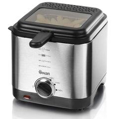 Swan brand deep fryer with a clear window on a white background