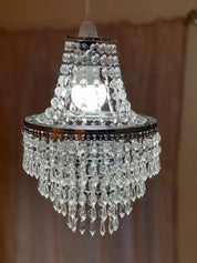 Terry Crystal 5-Tier Beaded Chandelier Light Shade – Elegant Clear Acrylic Droplets