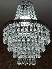 Terry Crystal 5-Tier Beaded Chandelier Light Shade – Elegant Clear Acrylic Droplets