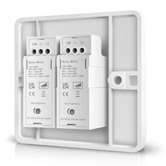 Two LED driver units with labels on a white background
