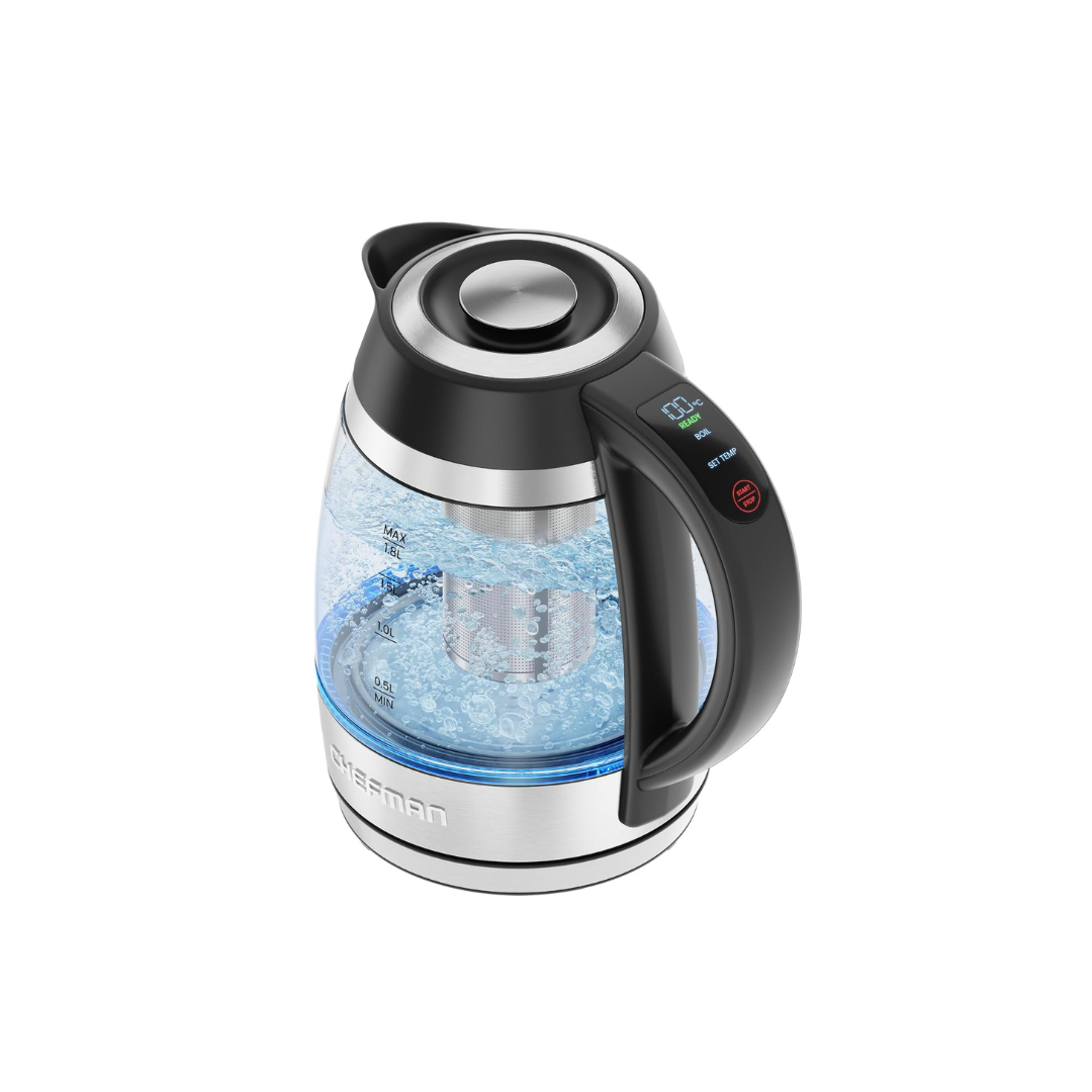 Electric kettle 1.8L glass with tea infuser