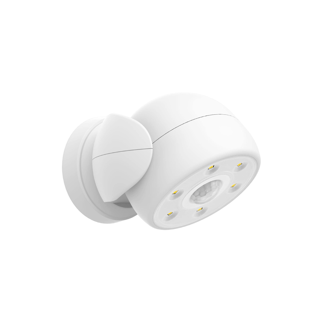 Comparison chart of long life battery-powered security light vs AC wired security light/solar.