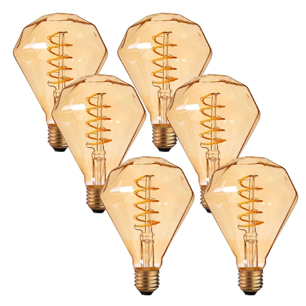 LEDSone E27 Diamond LED Bulb 4W Warm White – Pack of 6
