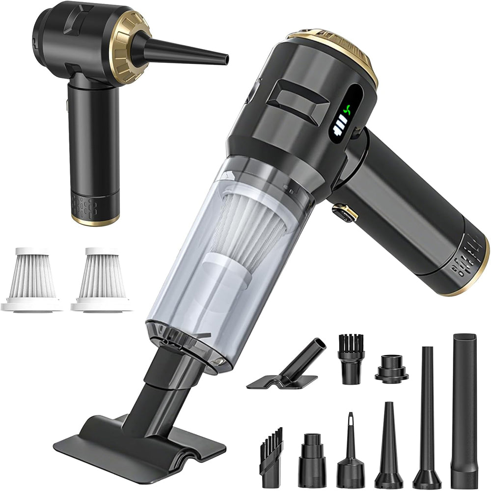 Handheld Vacuum Cleaner 23000Pa Cordless Car & Home Black Gold