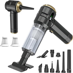 Handheld Vacuum Cleaner 23000Pa Cordless Car & Home Black Gold
