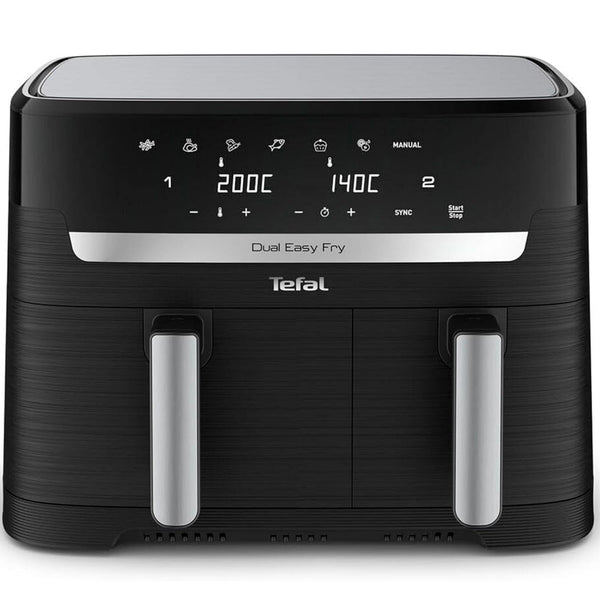 Tefal Easy Fry Dual Zone Digital Air Fryer, 8.3L – 2 Drawers, 8-in-1 Functions, 6 Portions, Extra Crisp, Non-Stick, Dishwasher Safe