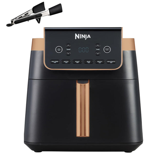 Air Fryer MAX PRO 6.2L – Family Size Digital Air Fryer with Non-Stick Drawer, Bake, Roast, Fry, Dishwasher Safe – Black & Copper
