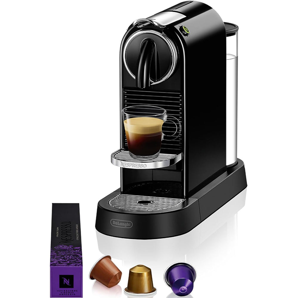 De'Longhi Citiz Coffee Machine – Compact 19-Bar Espresso Maker for Original Pods, Fast Heat-Up, Black (EN167.B)