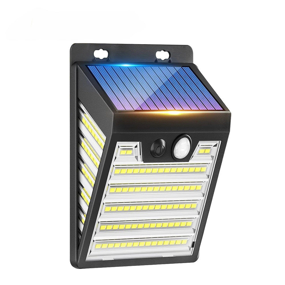 Solar PIR Motion Sensor Wall Light 121 LED Outdoor Security Lamp