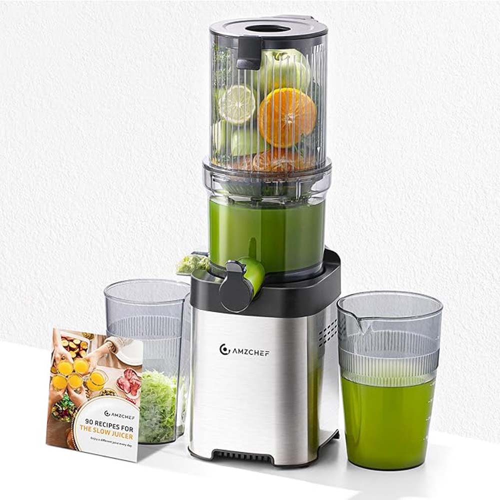Cold Press Juicer Machine 118mm Chute Stainless Steel Slow Juicer