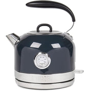 Blue Electric Kettle 1.5L – 3000W Rapid Boil, 360° Swivel Base, BPA-Free Stainless Steel, Ergonomic Handle, Temp Gauge