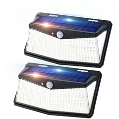 Super Bright Black Solar LED Motion Sensor Wall Light Outdoor