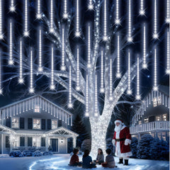 PEMOTech 16-Tube 576 LED Meteor Shower Lights Outdoor Cool White