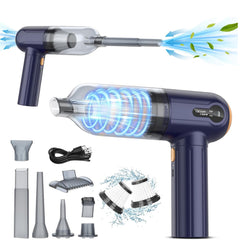 Handheld Car Vacuum Cleaner 15000Pa Powerful Cordless Blue Mini Cleaner
