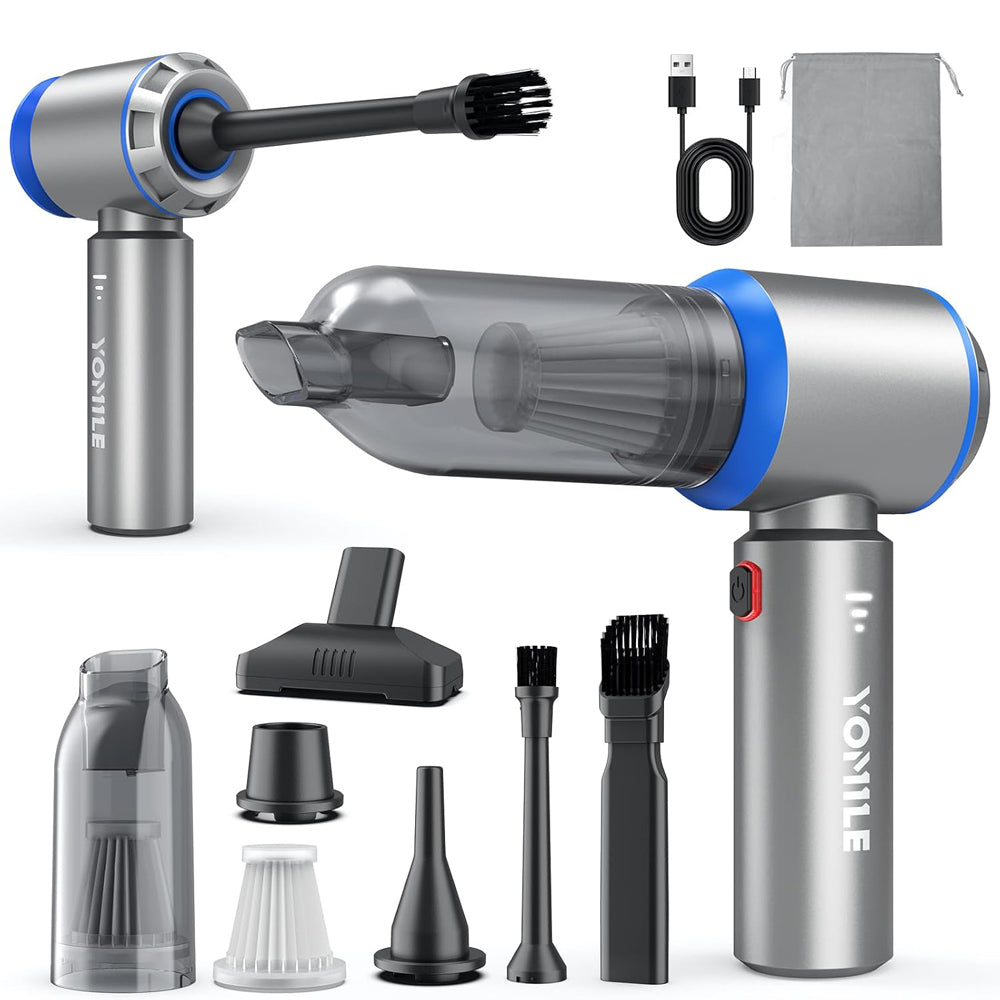 Handheld Vacuum Cleaner 25000Pa Powerful Mini Car Hoover Blue