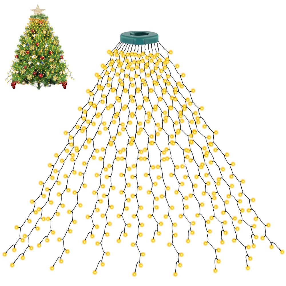 400 LED Christmas Fairy Lights – Warm White, Mains Powered, 8 Lighting Modes, IP44 Waterproof
