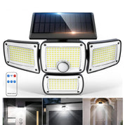 3/4/5-Head Solar Flood Light with Motion Sensor – LED Outdoor Security Wall Lamp for Garden, Yard & Driveway
