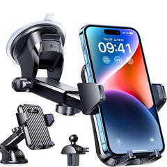VANMASS Car Phone Holder 2025 Black – 85+ LBS Strong Suction, Rotatable Mount