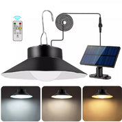 LED Solar Pendant Light with Remote & Timer – 3 Color Modes, Waterproof