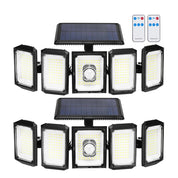 3/4/5-Head Solar Flood Light with Motion Sensor – LED Outdoor Security Wall Lamp for Garden, Yard & Driveway