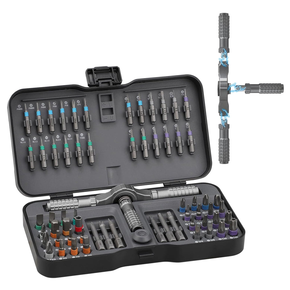 66-in-1 Magnetic Ratchet Screwdriver Set for Precision Repair