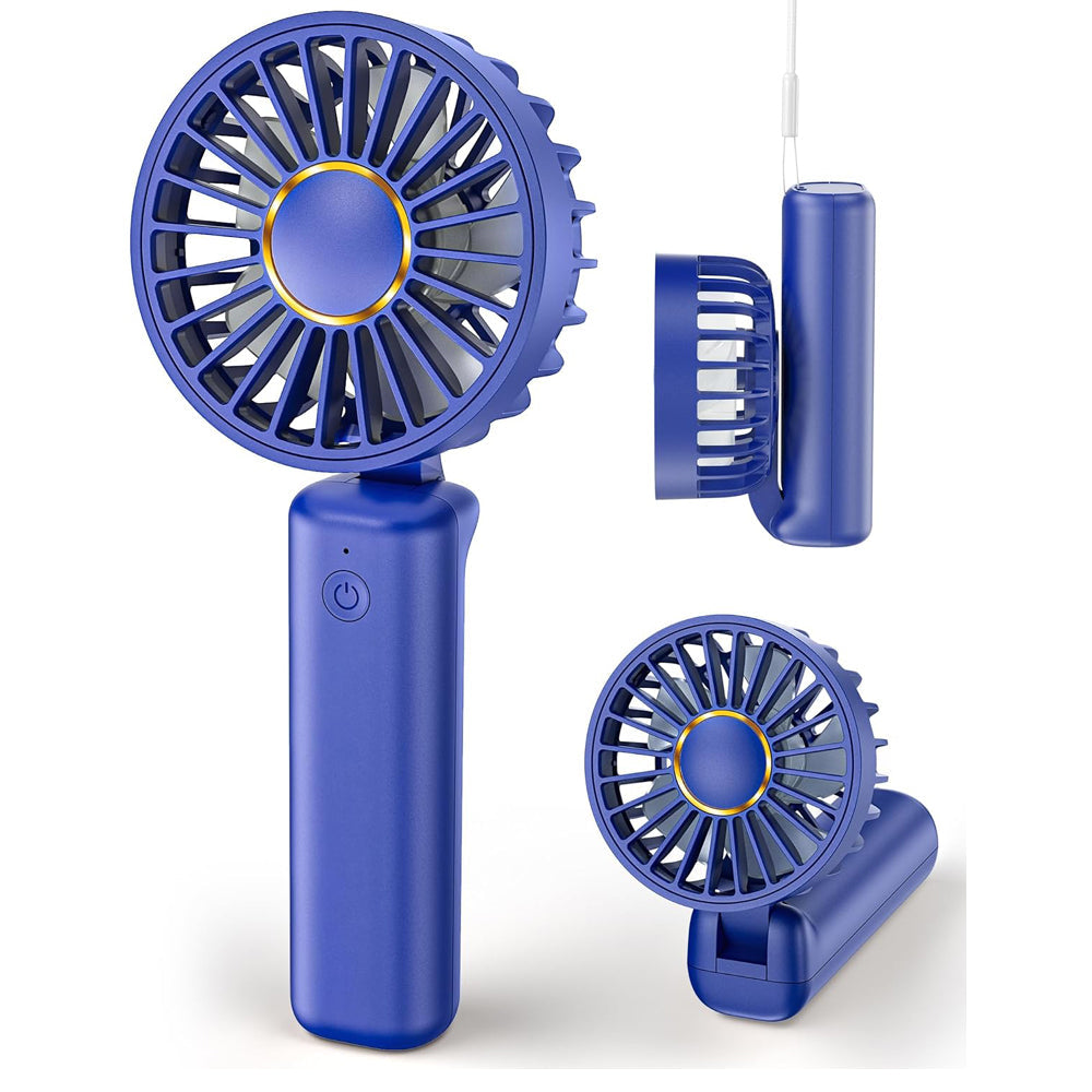 Foldable Mini Handheld Fan 1800mAh Deep Blue