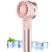 Handheld Fan, USB Rechargeable Portable Turbo Fan, 2600mAh Battery Mini Personal Fan, Small Pocket Hand Fan for Travel Camping Outdoor (Pink)